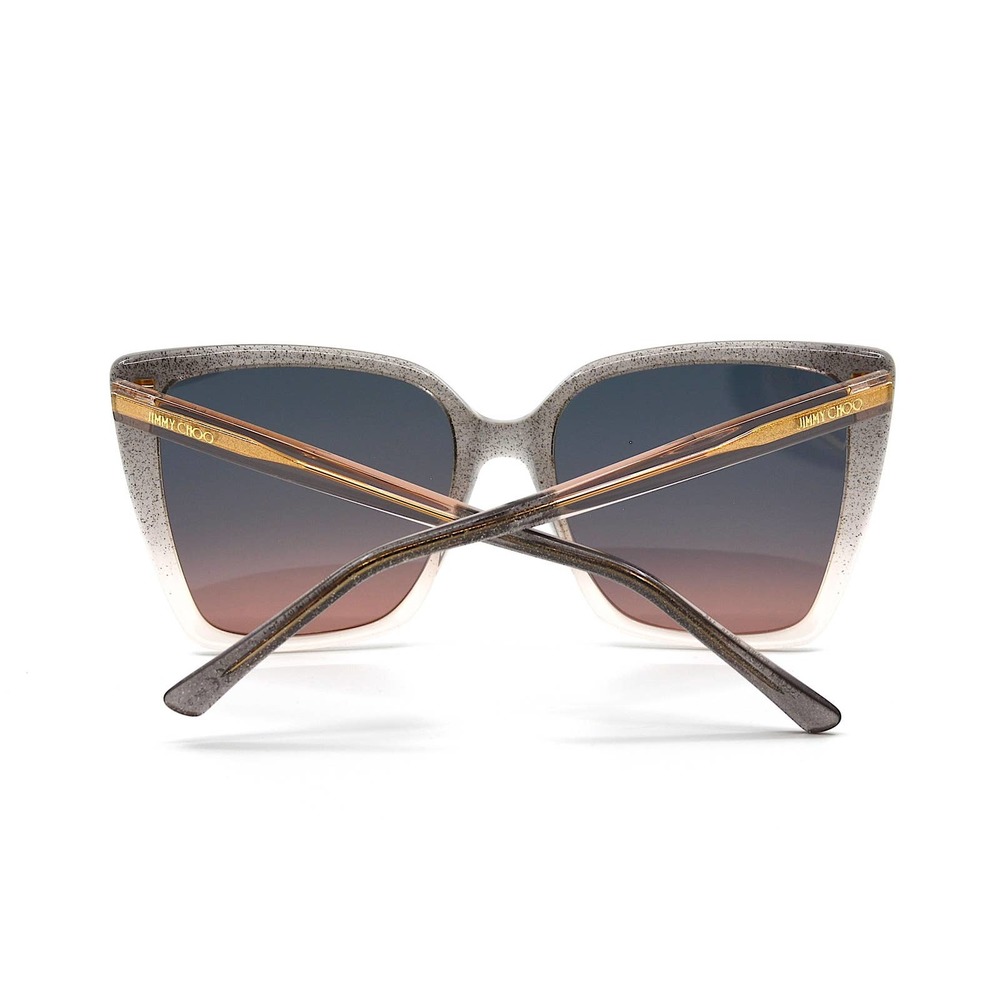JIMMY CHOO LESSIE/S HUDE GLITTER GREY WOMEN'S SUNGLASSES - Picture 9 of 14